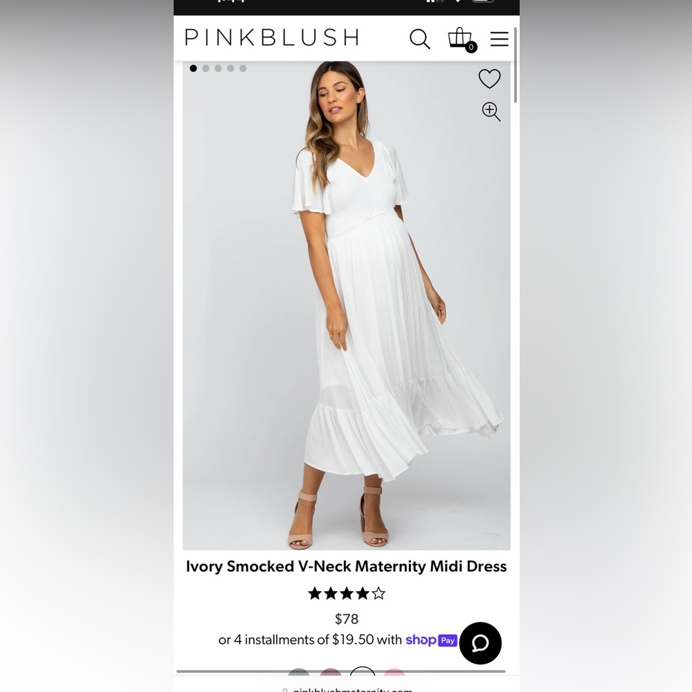 PinkBlush Maternity White Dress